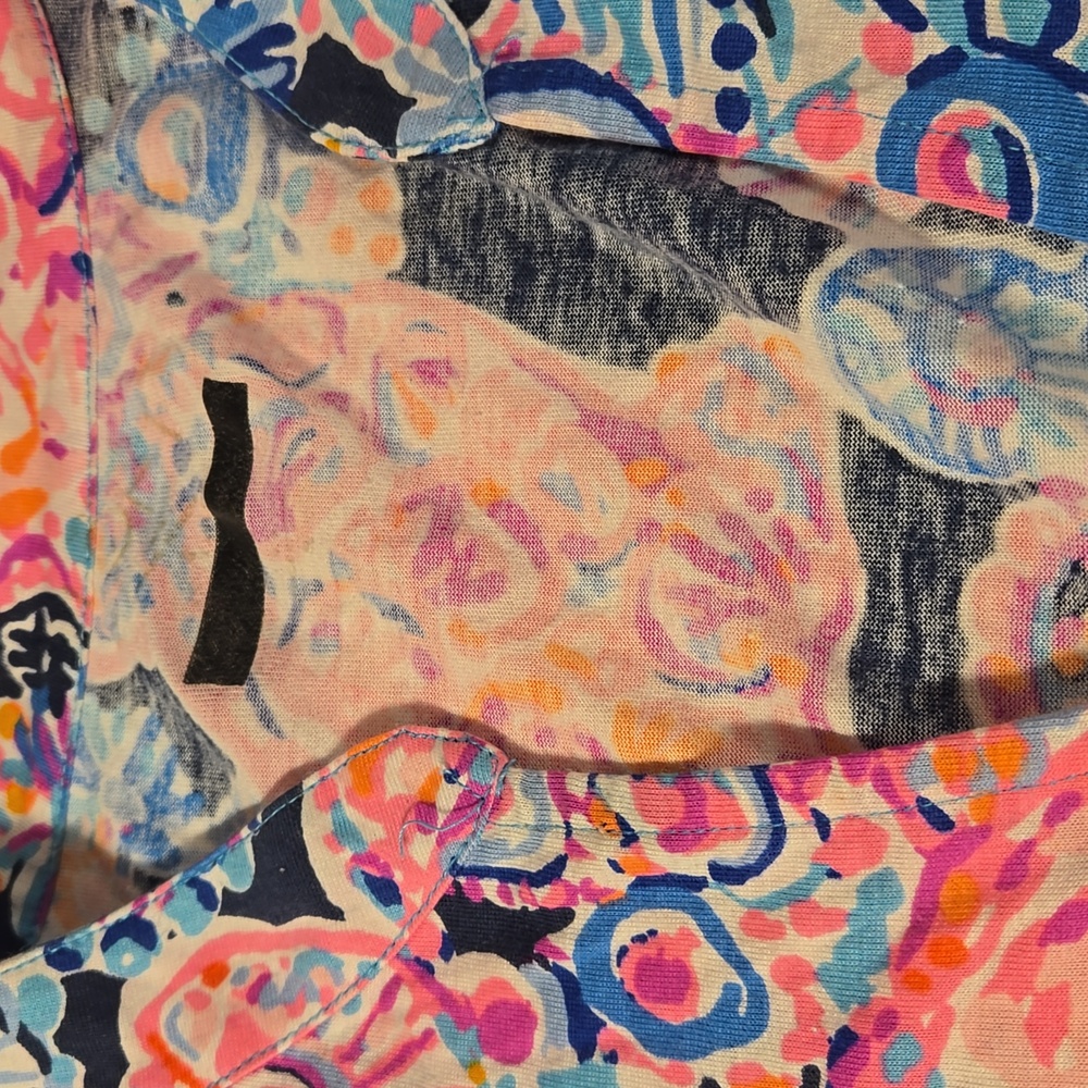 New Lilly Pulitzer Long Sleeve Swing Dress Navy Turtle Amazement S - Picture 2 of 6